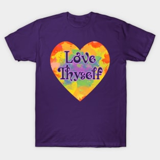 Love Thyself Tie Dye Heart Self Care T-Shirt